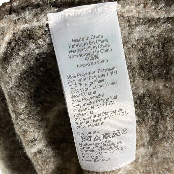 J Crew‎ Cardigan L Grey Cable-knit Sweater Lady Jacket BV344 Gold Buttons Preppy - Picture 11 of 15